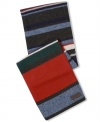 Tuned to this season's style wavelength: A patterned muffler from Tommy Hilfiger knit in a fine-gauge nylon/wool knit.