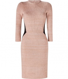 Perfect for a seamless transition from work to cocktails, No.21s variegated knit dress is a sweet and chic choice for ladylike looks - Round neckline, 3/4 sleeves, peek-a-boo black lace side panels, hidden back zip, unlined - Tailored fit - Team with platform pumps and a covetable shoulder bag