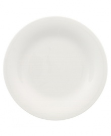 Fresh modern from Villeroy & Boch dinnerware. The dishes in this set are sheer white china in a clean round shape that inspires simply harmonious dining. A soft fluidity and radiant glaze give this salad plate quiet elegance and lasting appeal. Fresh modern from Villeroy & Boch dinnerware. The dishes in this set are sheer white china in a clean round shape that inspires simply harmonious dining. A soft fluidity and radiant glaze give this salad plate quiet elegance and lasting appeal.
