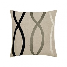 Guided embroidery lines swim gracefully on this decorative pillow. Smart and chic, it adds some cosmopolitan flair to any decor. Guided embroidery lines swim gracefully on this decorative pillow. Smart and chic, it adds some cosmopolitan flair to any decor.
