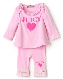 Juicy Couture spreads the love with this adorable top and legging set. Juicy Couture spreads the love with this adorable top and legging set.