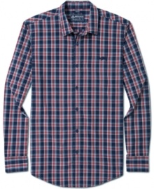 Your all-weekend all-star. This plaid shirt from American Rag sets the standard for casual style. Your all-weekend all-star. This plaid shirt from American Rag sets the standard for casual style.