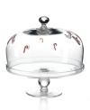 Present your best holiday treats in this one-of-a-kind, hand-made glass cake stand embellished with candy canes from Artland's collection of serveware and serving dishes. Because each stand and dome is individually produced by a skilled artisan, no two are exactly alike.