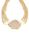 Infuse your look with earth-inspired elements. Alfani's glamorous glass geode necklace makes a bold statement with an eye-catching, multi-chain design set in gold tone mixed metal. Approximate length: 18 inches + 3-inch extender. Approximate drop length: 2 inches. Approximate drop width: 3 inches.