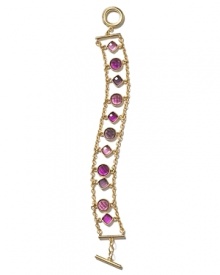 Make statement jewelry your signature with Lauren by Ralph Lauren's multi-chain bracelet. With faceted stones, this accessory adds glamour to simple looks.