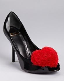 Wear your heart on your feet--these standout Moschino Cheap and Chic pumps are worthy of the most romantic of love affairs. Wear your heart on your feet--these standout Moschino Cheap and Chic pumps are worthy of the most romantic of love affairs.