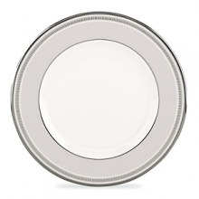 The epitome of timeless beauty, kate spade's Palmetto Bay china makes an elegant presentation for fine dining occasions. Accented with platinum bands, the simple yet sophisticated collection lends an air of distinction to holidays, intimate gatherings and celebrations.
