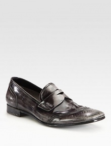 EXCLUSIVELY AT SAKS. Timeless loafer style, expertly crafted in burnished Italian leather.Leather upperLeather liningLeather soleMade in Italy