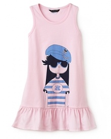 Sweet and sassy, Miss Marc prepares to set sail on this soft cotton dress for a casual cool, wear-it-anytime look. Sweet and sassy, Miss Marc prepares to set sail on this soft cotton dress for a casual cool, wear-it-anytime look.