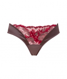 Delicate yet sultry, these lace-laden La Perla briefs will add a sexy kick to any look - Scalloped semi-sheer lace front, opaque satin sides, sheer back - Perfect under evening ensembles or paired with a matching bra for stylish lounging Delicate yet sultry, these lace-laden La Perla briefs will add a sexy kick to any look - Scalloped semi-sheer lace front, opaque satin sides, sheer back - Perfect under evening ensembles or paired with a matching bra for stylish lounging