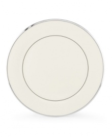 For nearly 150 years, Lenox has been renowned throughout the world as a premier designer and manufacturer of fine china. The Solitaire pattern expresses timeless refinement in the simplicity of translucent ivory bone china banded in polished platinum. Qualifies for Rebate