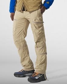 Metal zippers and grommets give a modern moto-inspired look to an essential cargo short in lightweight cotton poplin. Metal zippers and grommets give a modern moto-inspired look to an essential cargo short in lightweight cotton poplin.