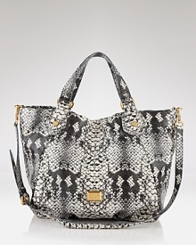 MARC BY MARC JACOBS' snake-effect tote is an exotic take on a classic shape. Work or weekend, carry it to strike an eye-catching balance between pretty and practical. MARC BY MARC JACOBS' snake-effect tote is an exotic take on a classic shape. Work or weekend, carry it to strike an eye-catching balance between pretty and practical.