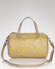The fashion pack will love MARC BY MARC JACOBS latest logo-splashed carryall. In a cool shape with the brand's quirky cool stamp, it's already a hit print. The fashion pack will love MARC BY MARC JACOBS latest logo-splashed carryall. In a cool shape with the brand's quirky cool stamp, it's already a hit print.