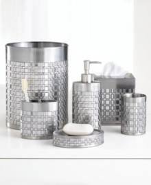 Give your master bath or powder room contemporary polish with the Basketweave toothbrush holder. A classic woven pattern becomes clean and sleek in cool metal. Give your master bath or powder room contemporary polish with the Basketweave toothbrush holder. A classic woven pattern becomes clean and sleek in cool metal.