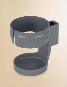 Convenient cup holder attaches to buggy frame and holds cups, bottles and cans in a wide range of sizes.Suitable for all Maclaren and most umbrella buggiesHand washImported Convenient cup holder attaches to buggy frame and holds cups, bottles and cans in a wide range of sizes.Suitable for all Maclaren and most umbrella buggiesHand washImported
