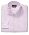 Enliven a closet of blues and whites with the lively pink tones of this slim-fit Hugo Boss shirt.