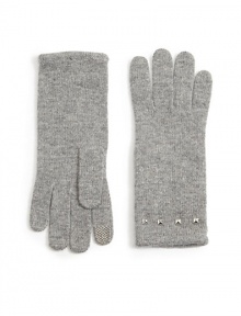THE LOOKKnit construction with silvertone stud details at cuffsTHE MATERIALPolyester/nylon/wool/angora/cashmereUnlinedCARE & ORIGINDry cleanImported