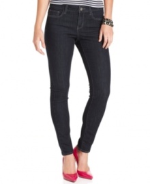 Jeans meet leggings in this must-have petite jeggings look from DKNY Jeans. They're just the thing to pair with tunics, button-downs or chunky sweaters. Jeans meet leggings in this must-have petite jeggings look from DKNY Jeans. They're just the thing to pair with tunics, button-downs or chunky sweaters.