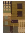 Warm, earthy hues team with a striking geometric motif, taking your decor in a decidedly modern direction. Woven from super soft polypropylene for superior stain resistance and durability, this magnificent area rug from Sphinx will maintain its lush texture and rich coloration for years to come. (Clearance)