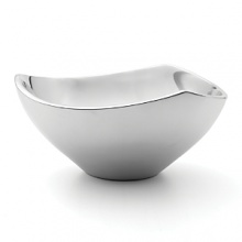 Fluid, unified shape with three soft corners. Refreshingly innovative, each Nambé piece is an achievement of precision, balance and function. Individual artists use Nambé, a superior metal alloy that retains heat and cold for ideal serving temperatures. Made in USA. Fluid, unified shape with three soft corners. Refreshingly innovative, each Nambé piece is an achievement of precision, balance and function. Individual artists use Nambé, a superior metal alloy that retains heat and cold for ideal serving temperatures. Made in USA.