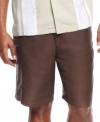 Adopt the laid-back atmosphere of the island in these comfortable cargo shorts from Cubavera.