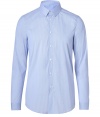 Finish off your workweek staples with this stylish stretch cotton button-down from Jil Sander - Spread collar, front button placket, long sleeves, buttoned cuffs, shirttail hemline - Slim fit - Pair with jeans, trousers, chinos, or cords