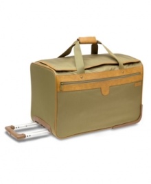 Travel your way. Flying from location to location demands versatility, which this rolling duffel from Hartmann provides by combining a classically charming and durable construction with the practical conveniences that any trip away from home needs. A front easy-access pocket stores travel must-haves like tickets, IDs and newspapers, while comfort handles and inline wheels let you carry any way you want. Lifetime warranty. Qualifies for Rebate Travel your way. Flying from location to location demands versatility, which this rolling duffel from Hartmann provides by combining a classically charming and durable construction with the practical conveniences that any trip away from home needs. A front easy-access pocket stores travel must-haves like tickets, IDs and newspapers, while comfort handles and inline wheels let you carry any way you want. Lifetime warranty. Qualifies for Rebate