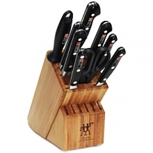 Classical styling and state-of-the-art blade manufacturing combine in Zwiling J.A. Henkels Professional S Series collection. Crafted of high carbon stainless steel with traditional 3-rivet handles, this set features cutting essentials for the well-stocked kitchen. Classical styling and state-of-the-art blade manufacturing combine in Zwiling J.A. Henkels Professional S Series collection. Crafted of high carbon stainless steel with traditional 3-rivet handles, this set features cutting essentials for the well-stocked kitchen.