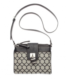 Although detailed with a classic 9 signature print, this crossbody from Nine West is a definite 10. An ultra organizational interior and polished silvertone hardware provide the perfect balance of fashion and function for an off-the-charts style. Although detailed with a classic 9 signature print, this crossbody from Nine West is a definite 10. An ultra organizational interior and polished silvertone hardware provide the perfect balance of fashion and function for an off-the-charts style.