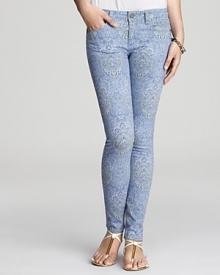 Imbued with a pretty paisley print that's at once preppy and bohemian, these Paige Denim ultra-skinny jeans are a must-have for statement-making summer style.