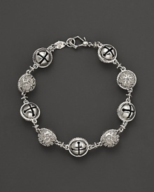 Inspired by Zen philosophy, this intricately detailed sterling silver bracelet from Paul Morelli softly jingles with meditation bells. Inspired by Zen philosophy, this intricately detailed sterling silver bracelet from Paul Morelli softly jingles with meditation bells.