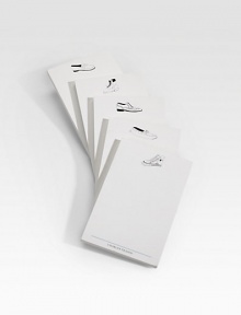 Original Charles Fradin illustrations add a stylish touch to high-quality cotton paper, organized in five pads and housed in a gold-stamped wood box. 5 pads with 40 sheets each High-quality cotton pulp paper Box: 5W X 7¼H X 4D Pad: 4½W X 6¾ Made in USA FOR PERSONALIZATION Select a quantity, then scroll down and click on PERSONALIZE & ADD TO BAG to choose and preview your personalization options. Please allow 3 weeks for delivery. Original Charles Fradin illustrations add a stylish touch to high-quality cotton paper, organized in five pads and housed in a gold-stamped wood box. 5 pads with 40 sheets each High-quality cotton pulp paper Box: 5W X 7¼H X 4D Pad: 4½W X 6¾ Made in USA FOR PERSONALIZATION Select a quantity, then scroll down and click on PERSONALIZE & ADD TO BAG to choose and preview your personalization options. Please allow 3 weeks for delivery.