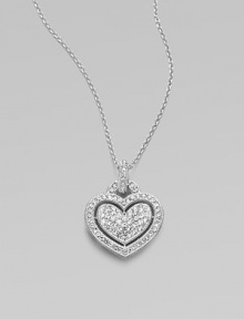 EXCLUSIVELY AT SAKS. A double sided heart pendant set in a crystal pavé.Crystal Rhodium plated Length, about 16 with 2 extender Lobster clasp closure Imported EXCLUSIVELY AT SAKS. A double sided heart pendant set in a crystal pavé.Crystal Rhodium plated Length, about 16 with 2 extender Lobster clasp closure Imported