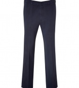Bring modern style to your daytime attire with these updated chinos from Golden Goose - Zip and button closure, flat front, belt loops, front slit pockets, back flap pockets, logo detail on back, front and back crease detail on leg - Pair with a plaid button down, a cable knit cardigan, and desert boots