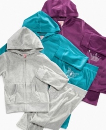 Upgrade her casual style with one of these comfy-cozy velour jumpsuit sets from Pink Republic. (Clearance) Upgrade her casual style with one of these comfy-cozy velour jumpsuit sets from Pink Republic. (Clearance)