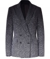 Perfect for adding a contemporary edge to your work look, Rag & Bones color fade herringbone blazer is a chic investment guaranteed to lends a cool note to your outfit - Peaked lapel, long sleeves, buttoned cuffs, double-breasted buttoned front, flap pockets - Tailored fit - Wear with everything from tees and leather leggings to tailored sheath dresses and heels