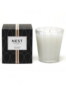 Wild oats and mandarin ginger are blended with the essence of bourbon. Approximate burn time, 50 hours. 8.1 oz. Wild oats and mandarin ginger are blended with the essence of bourbon. Approximate burn time, 50 hours. 8.1 oz.