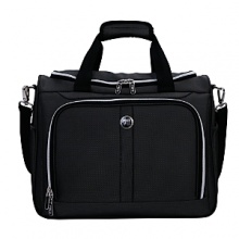 Fabricated in a two-tone dobby polyester with side bound construction, this bag is lightweight and versatile. Interior zippered pockets, tie down. Add-a-bag strap. ID tag. Fabricated in a two-tone dobby polyester with side bound construction, this bag is lightweight and versatile. Interior zippered pockets, tie down. Add-a-bag strap. ID tag.
