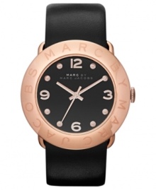 Lend a look of rosy loveliness with this Marc by Marc Jacobs watch.