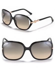 Roberto Cavalli Round Open Temple Metal Logo Sunglasses