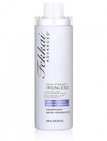 This silkening conditioner softens hair and restores manageability. The straightening complex smooths cuticle down and helps lock humidity out for silky straight locks. For best results: Apply to clean, damp hair and gently comb through with fingers. Rinse thoroughly. 8 oz. This silkening conditioner softens hair and restores manageability. The straightening complex smooths cuticle down and helps lock humidity out for silky straight locks. For best results: Apply to clean, damp hair and gently comb through with fingers. Rinse thoroughly. 8 oz.