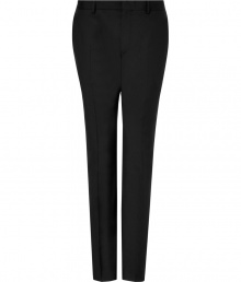 A smart pair of slim dress trousers are an essential in any wardrobe, and PS by Paul Smiths black wool-mohair pants are a modern must - Tab waist, belt loops, zip fly, slash pockets at sides, welt pockets at rear - Contemporary cut is slim, with flattering, leg-elongating crease detail - Polished and elegant, perfect for pairing with a button-down and blazer, a cashmere pullover or a t-shirt and leather jacket A smart pair of slim dress trousers are an essential in any wardrobe, and PS by Paul Smiths black wool-mohair pants are a modern must - Tab waist, belt loops, zip fly, slash pockets at sides, welt pockets at rear - Contemporary cut is slim, with flattering, leg-elongating crease detail - Polished and elegant, perfect for pairing with a button-down and blazer, a cashmere pullover or a t-shirt and leather jacket