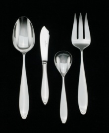 Smooth as a billowing sail, the elegant contours of this flatware set add sophistication to any table. Coordinates with the New Oberon dinnerware collection. Includes a butter knife, sugar spoon, tablespoon and cold meat fork. Smooth as a billowing sail, the elegant contours of this flatware set add sophistication to any table. Coordinates with the New Oberon dinnerware collection. Includes a butter knife, sugar spoon, tablespoon and cold meat fork.