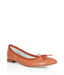 Add effortless elegance to your look with these must-have ballerina flats from perennial favorite shoe brand Repetto - Rounded toe, flat leather sole, front bow detail - Pair with a tie-neck blouse and a full skirt or an elevated jeans-and-tee ensemble