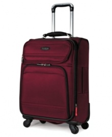 When you're headed in all directions, you need a suitcase with four multi-direction wheels for hassle-free transport and organizer pockets, including a wetpak and TSA-friendly toiletry zip bag, for smart packing. 10-year limited warranty. When you're headed in all directions, you need a suitcase with four multi-direction wheels for hassle-free transport and organizer pockets, including a wetpak and TSA-friendly toiletry zip bag, for smart packing. 10-year limited warranty.