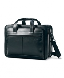Made for more with a double gusset construction that expands for extra capacity on those days when business is booming. A front zip reveals easy access to an organizer panel that keeps your life in tow when you're on the go. 3-year warranty. Made for more with a double gusset construction that expands for extra capacity on those days when business is booming. A front zip reveals easy access to an organizer panel that keeps your life in tow when you're on the go. 3-year warranty.