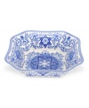 Intricate blue and white patterns in artfully shaped porcelain make this Spode serving bowl a beautiful way to present traditional Jewish foods. (Clearance)