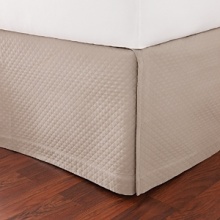 The clean-lined simplicity of this diamond pique blanket cover complements any style. It has a substantial weight, lustrous sheen and soft finish, and is sanforized to reduce shrinkage. Blanket cover and pillow shams are finished with a flanged border. The tailored bed skirt is pleated with a plain hem. The clean-lined simplicity of this diamond pique blanket cover complements any style. It has a substantial weight, lustrous sheen and soft finish, and is sanforized to reduce shrinkage. Blanket cover and pillow shams are finished with a flanged border. The tailored bed skirt is pleated with a plain hem.