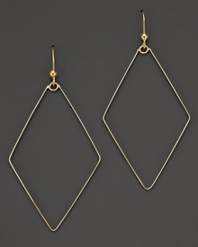 Make a modern statement with Lana's geometric drop earrings in 14K yellow gold. Make a modern statement with Lana's geometric drop earrings in 14K yellow gold.